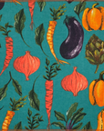 No paper towel, teal color with fall veggies