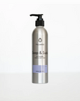 Silver bottle of Fillaree Soap & Suds on a white background