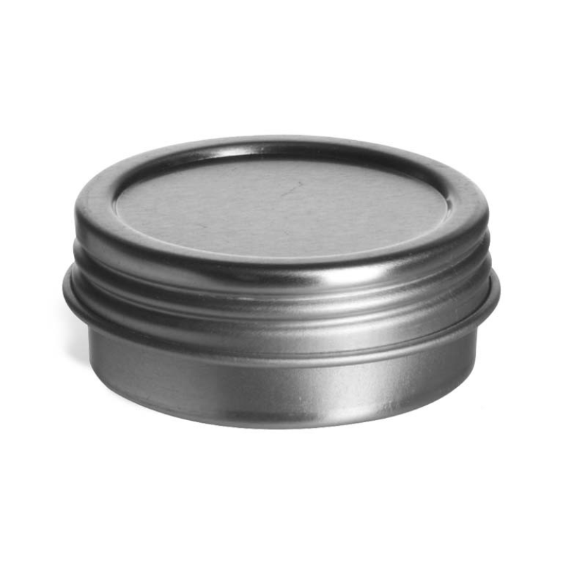 A 1/2 oz tin on a white background