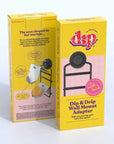 The Dip &  Drip Wall Mount Adapter in it's bright yellow box