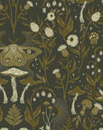 golden Moths and florals on a grey paperless towel