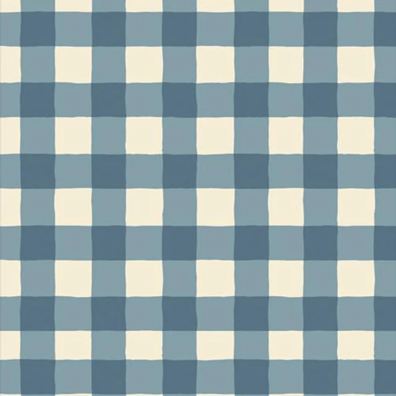 Blue and white plaid paperless towel pattern 