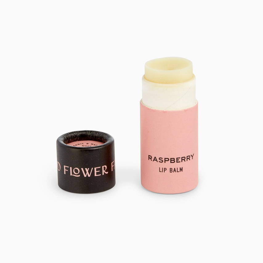 paper tube of organic lip balm