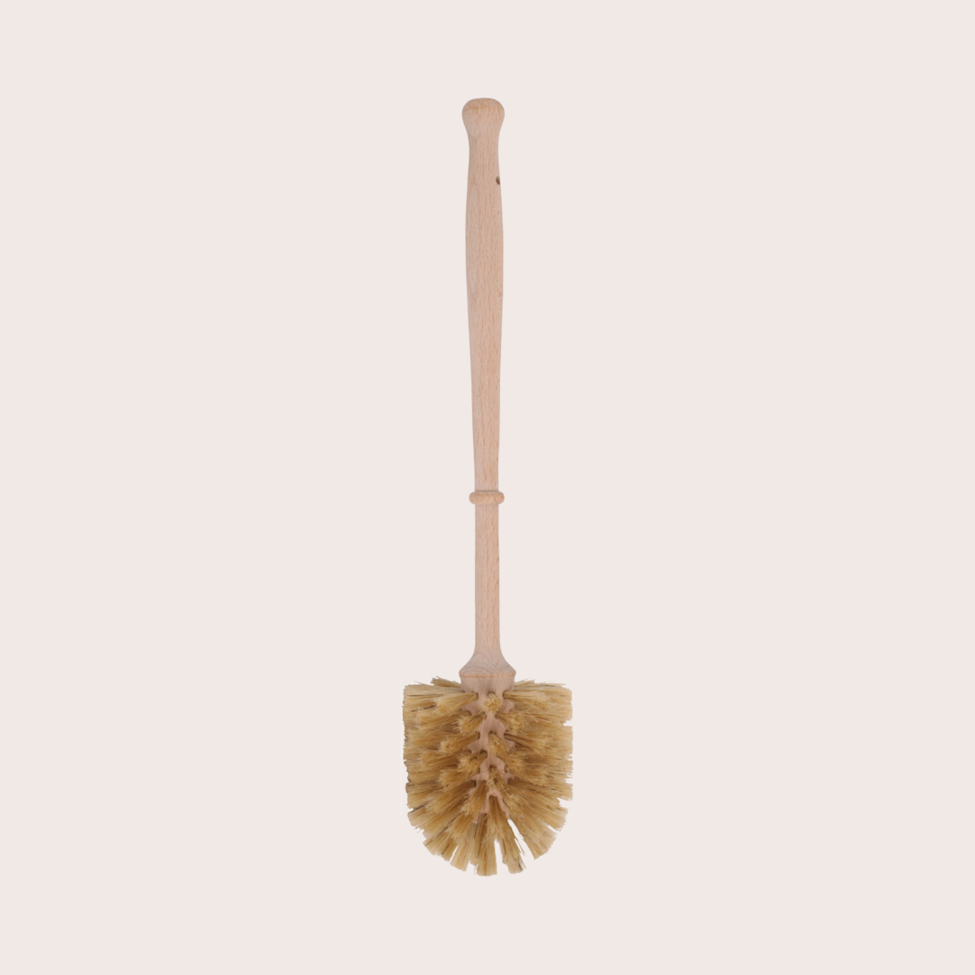 Natural Fiber toilet bowl brush with wood handle