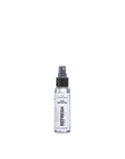 Silver spray bottle labeled 'Refresh' on a white background