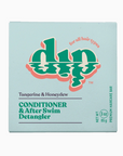 blue box of conditioner bar for all hair types on white backdrop