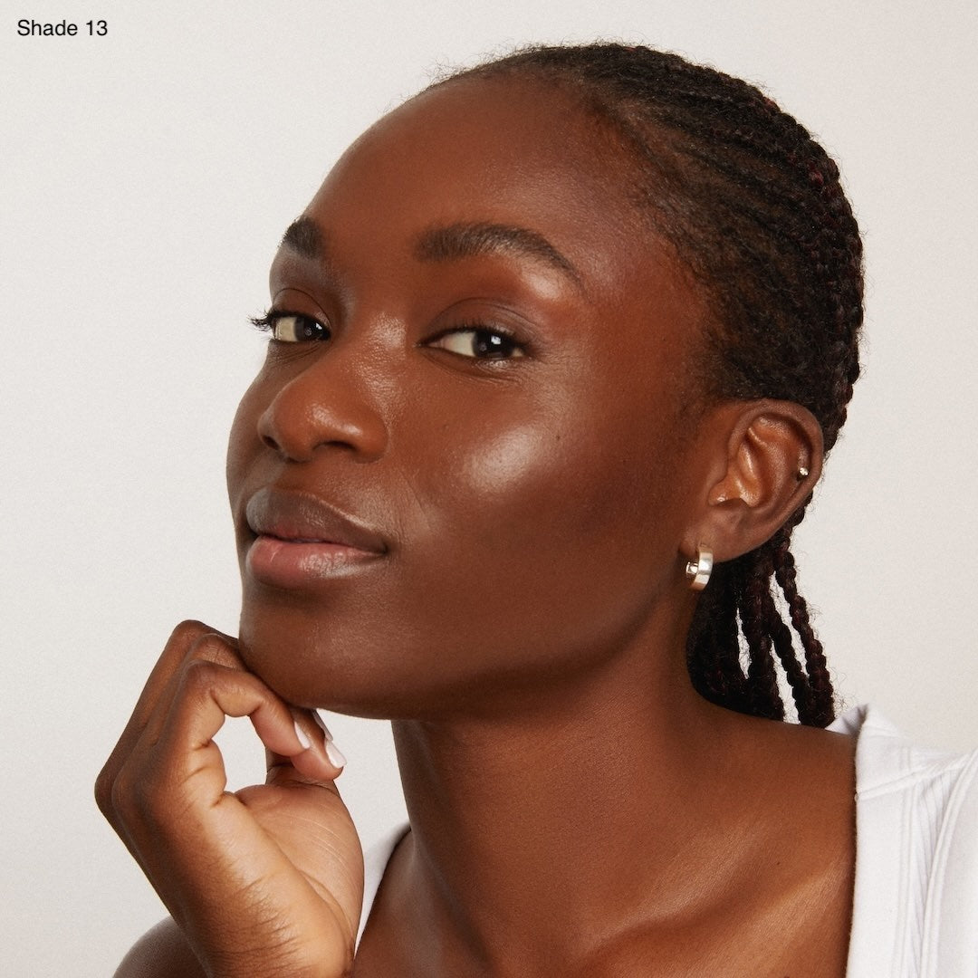 Dark skinned woman featuring Dark foundation