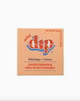 orange box of plastic free conditioner bar on white backgrop