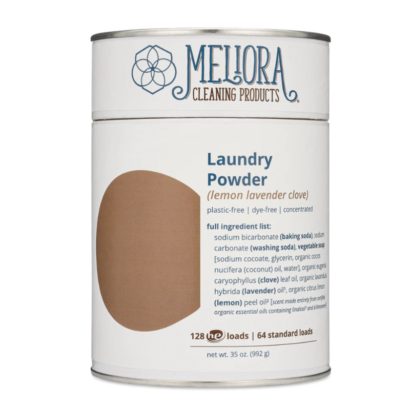 Mellora Laundry Powder can on a white background
