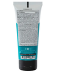 Back label of a skincare product tube with text and branding.