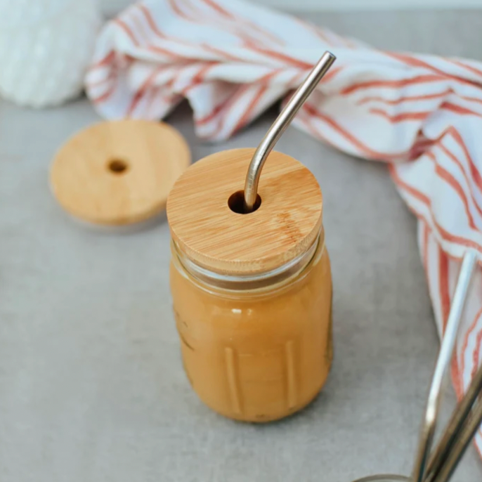 Bamboo Drink Jar Lid