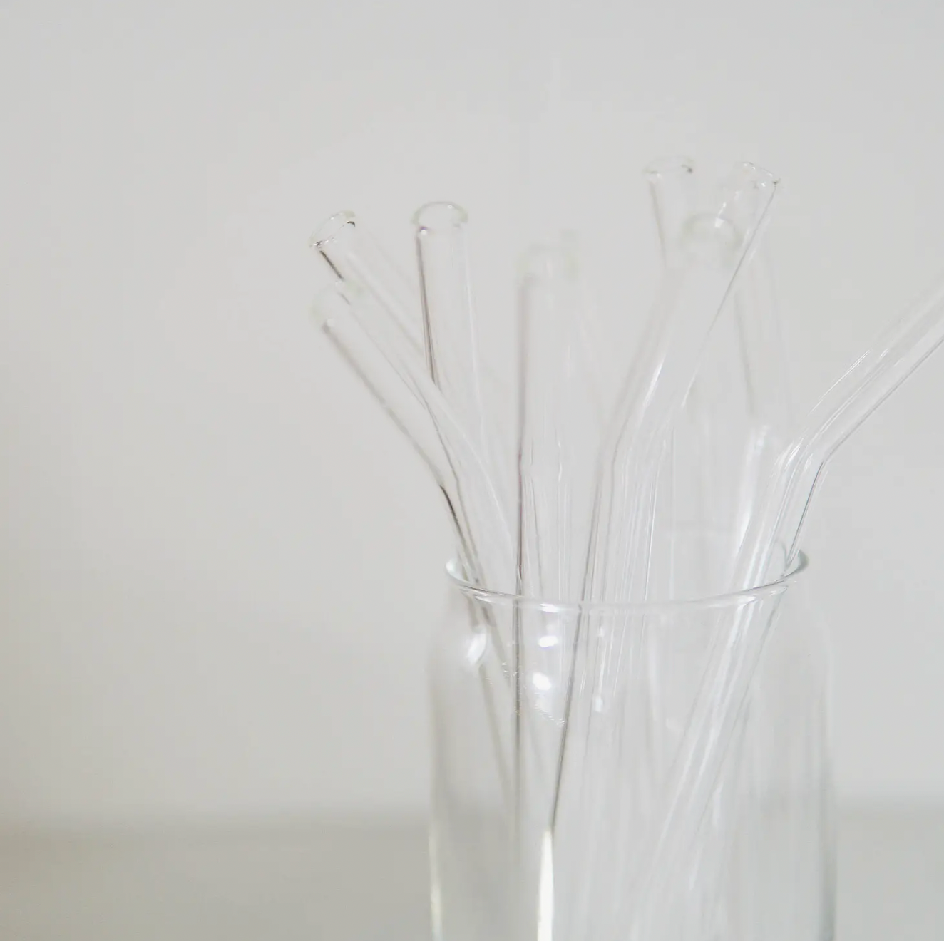Youngever Reusable Glass Straws, Straight and Bent