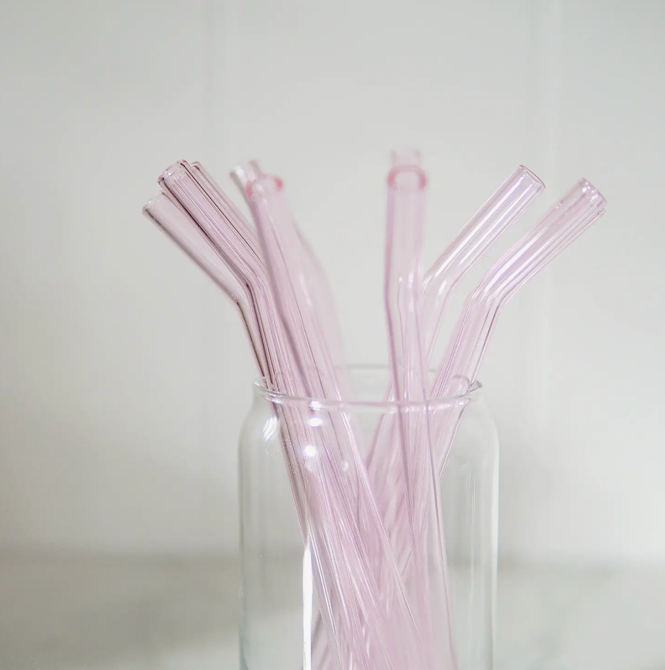 Glass Straw Mixed Color Bent Glass Straw Set Reusable Straws - Temu